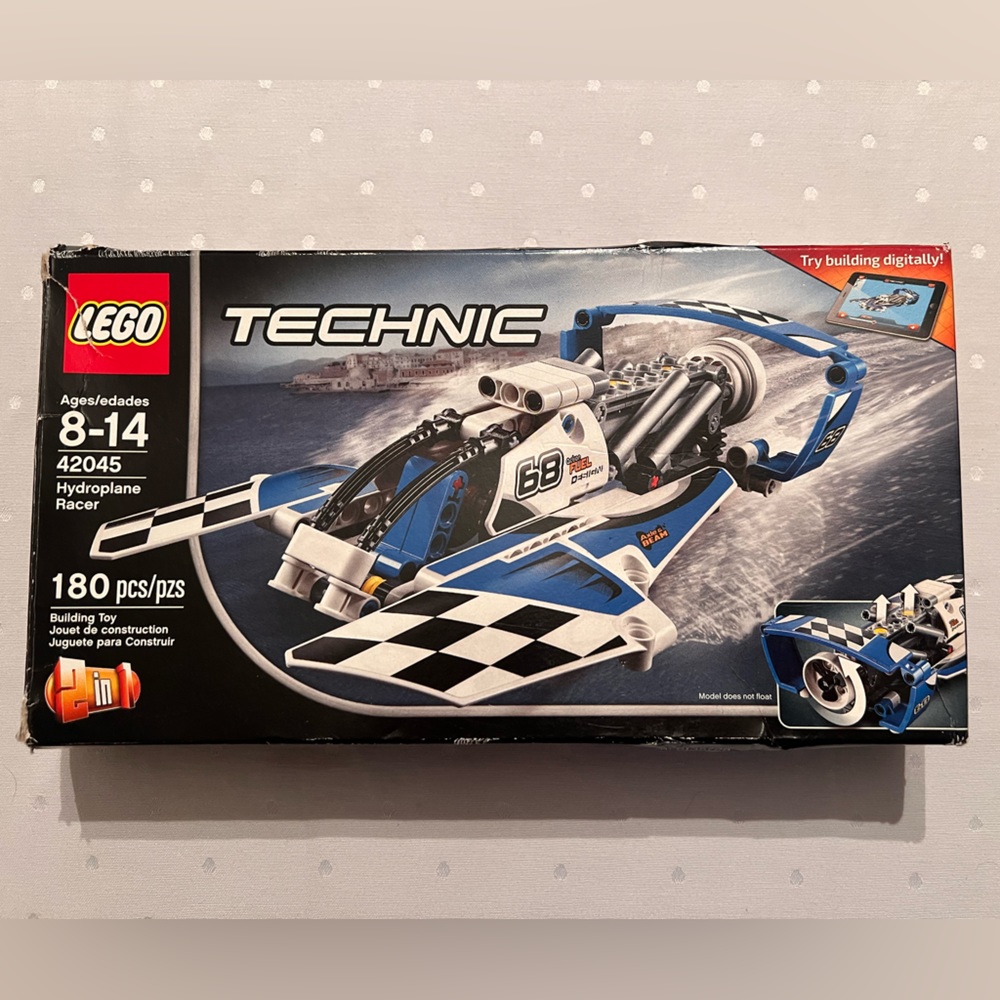 Lego Technic Hydroplane Racer -open box  -booklet and sticker sheet. RETIRED SET